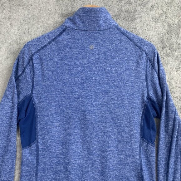 Lululemon Pullover Mens Medium Blue Velocity 1/4 Zip Lightweight Athleisure Gym - Picture 8 of 8